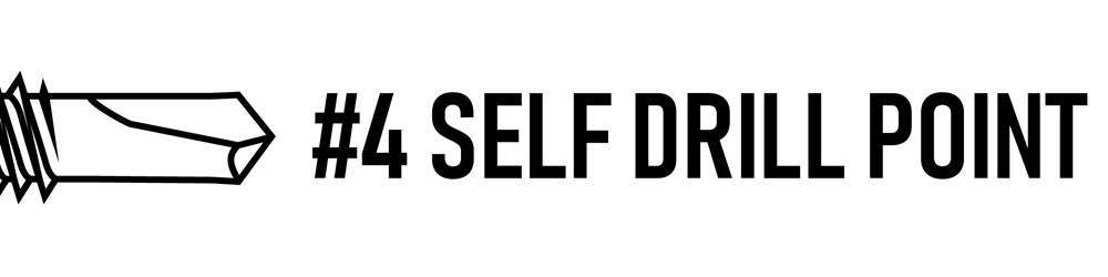 Hex Washer Head #4 Self Drill with Bonded Washer