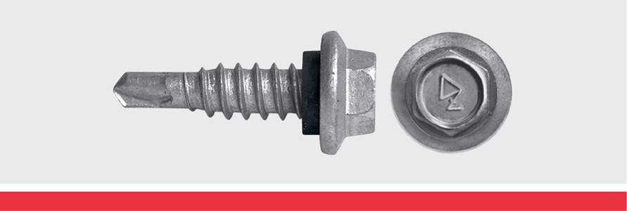 Hex Flange #1 Stitch Self Drill with Rubber Washer