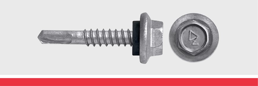 Hex Flange #2 Pilot Self Drill with Rubber Washer