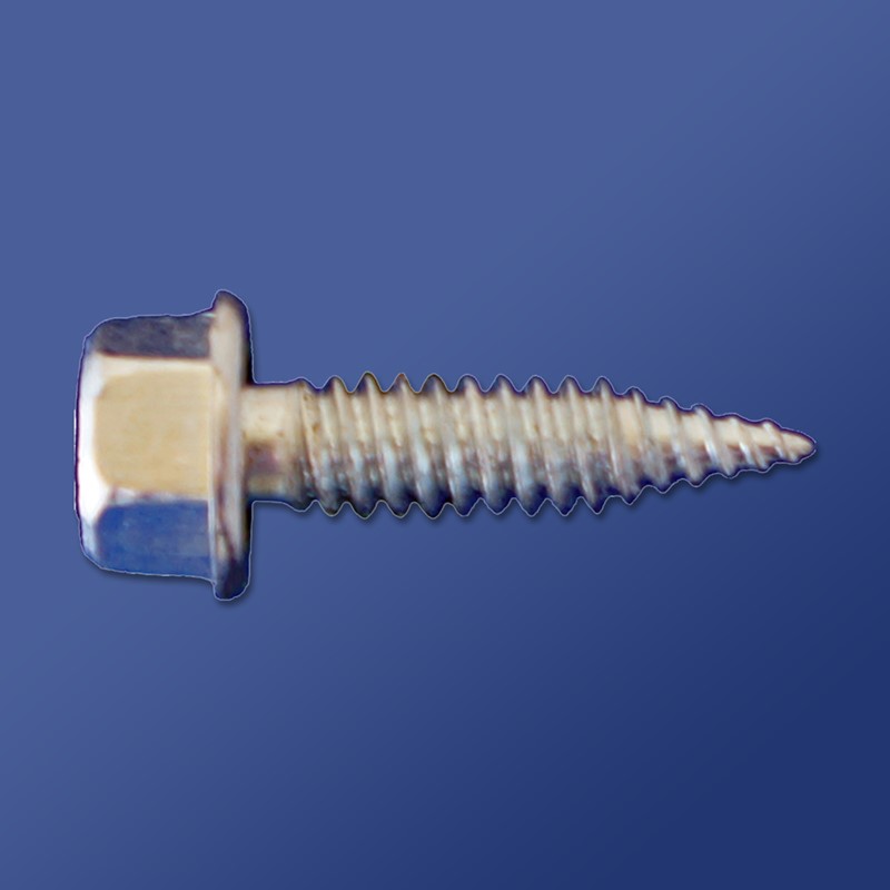dagger-zip ultra sharp point screws . unslotted hex washer head . zinc